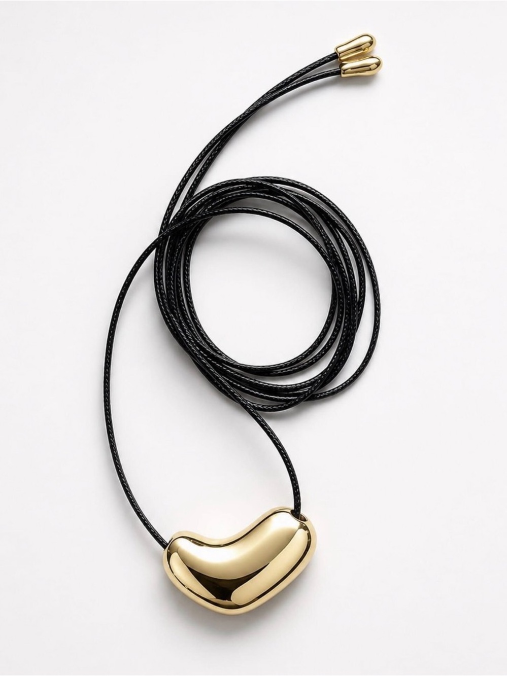 Mayamar Gold Bolo Necklace on Black Cord - Women Jewelry